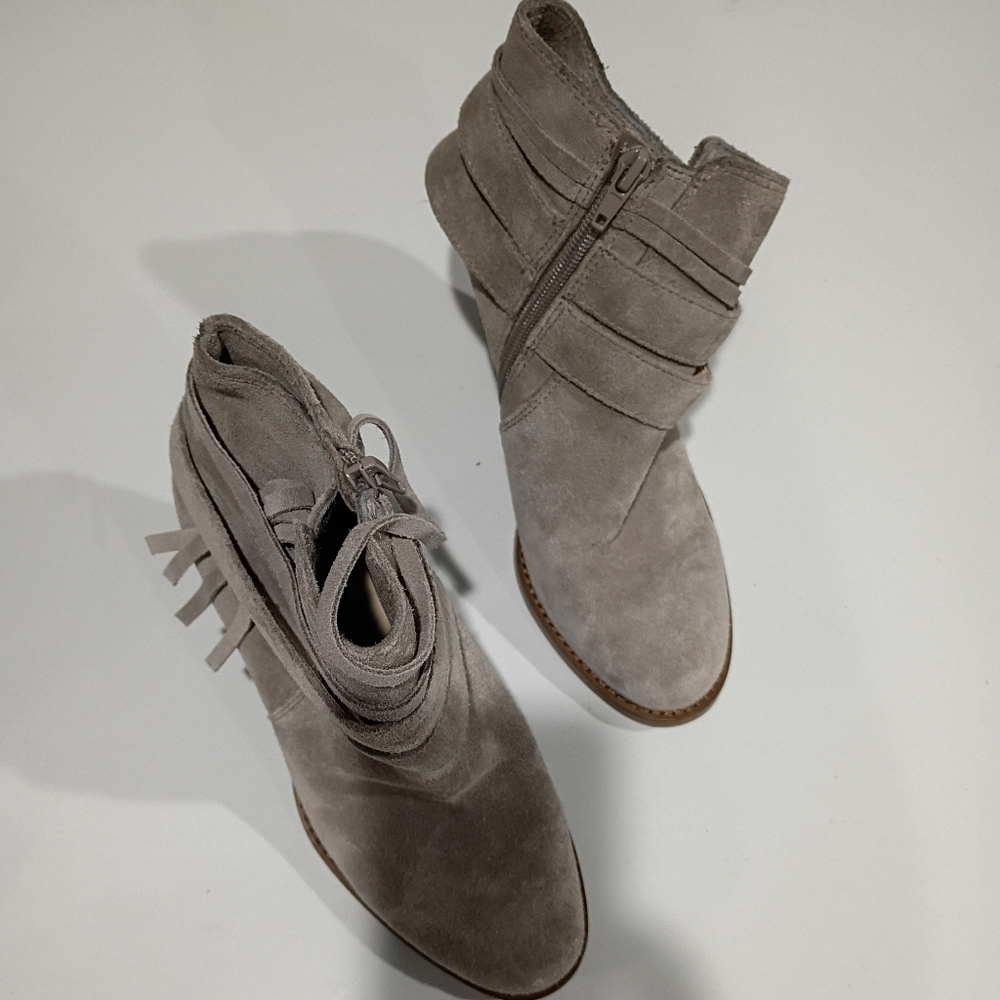 Sole Society Gray Suede Ankle Boots Size 6.5M - Picture 3 of 13